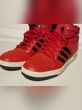 Adidas Forum Mid Mens SZ 12 Red Scarlet Retro Basketball Shoes Sneakers